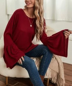 New โค๏ธ Z Avenue Burgundy Bell-Sleeve Tunic - ๐ฉ Women & Plus ๐ฏ 8 New โค๏ธ Z Avenue Burgundy Bell-Sleeve Tunic - ๐ฉ Women & Plus ๐ฏ -Z Avenue Shop zu101410677 alt 2 tm1637069711