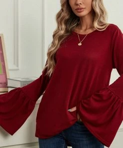 New โค๏ธ Z Avenue Burgundy Bell-Sleeve Tunic - ๐ฉ Women & Plus ๐ฏ 9 New โค๏ธ Z Avenue Burgundy Bell-Sleeve Tunic - ๐ฉ Women & Plus ๐ฏ -Z Avenue Shop zu101410677 alt 4 tm1637069711