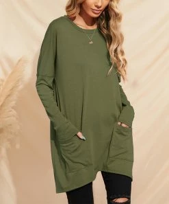 Outlet β¨ Z Avenue Olive Pocket Tunic - π© Women π