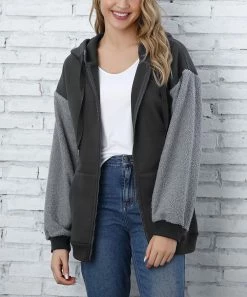 Best Pirce 𧨠Z Avenue Magnet Pocket Zip-Up Hoodie - π© Women π