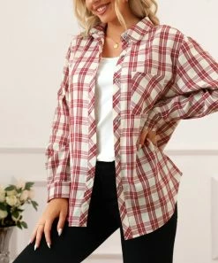 Flash Sale ⌛ Z Avenue Red & White Plaid Button-Up - 👩 Women & Plus 👍
