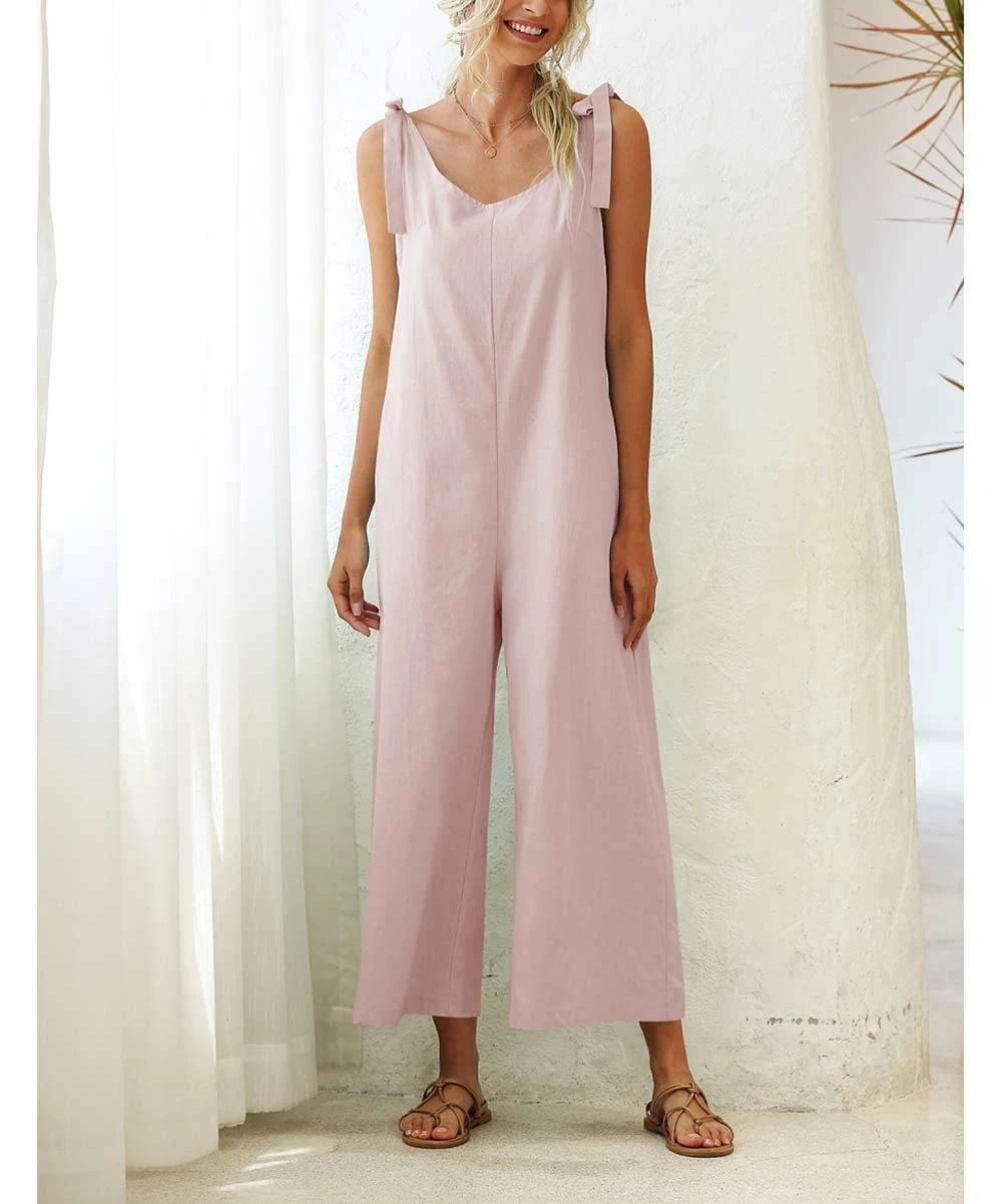 Brand new β Z Avenue Pink Tie-Strap Sleeveless Jumpsuit - π© Women π€© - Image 2