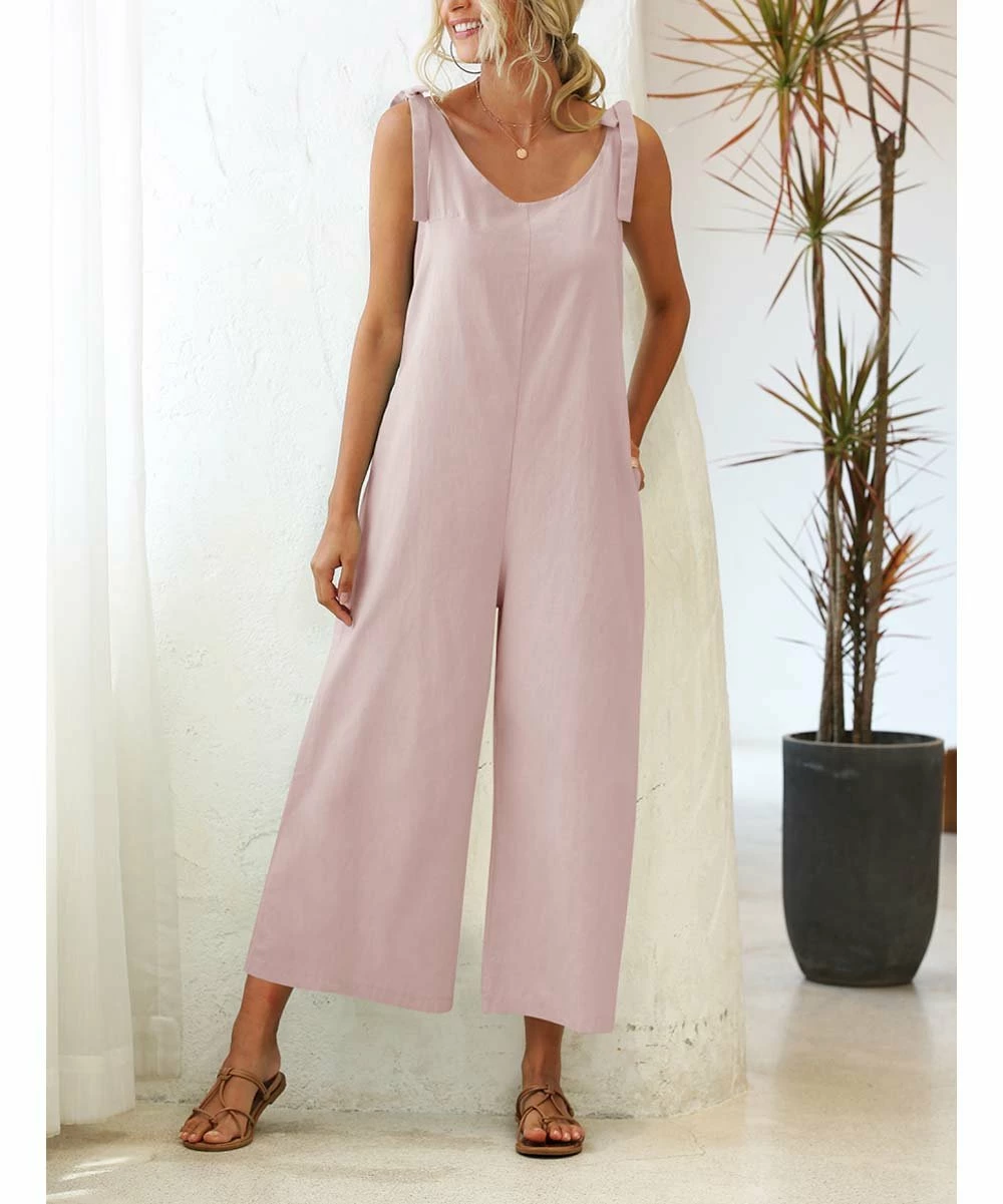 Brand new β Z Avenue Pink Tie-Strap Sleeveless Jumpsuit - π© Women π€© - Image 3