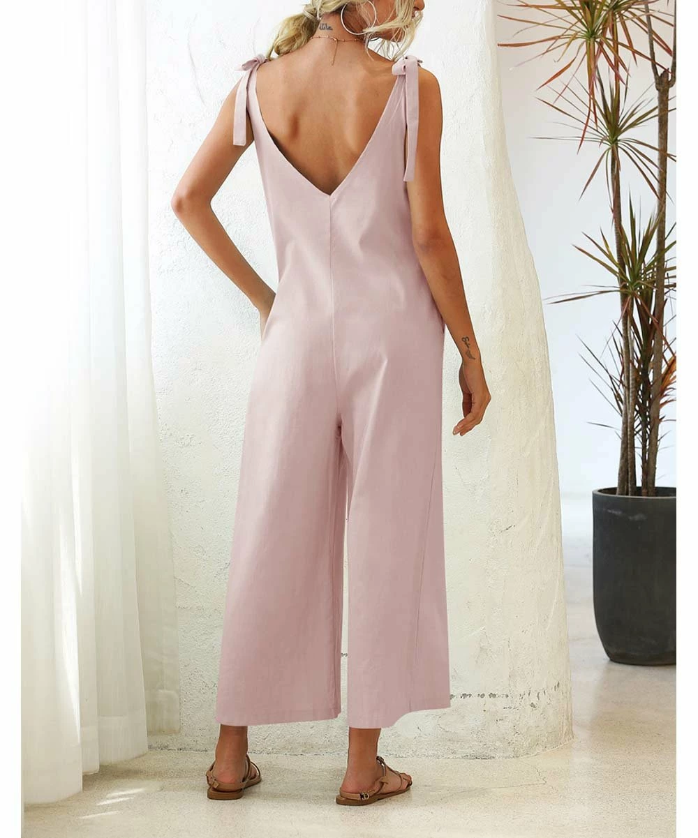Brand new β Z Avenue Pink Tie-Strap Sleeveless Jumpsuit - π© Women π€© - Image 4