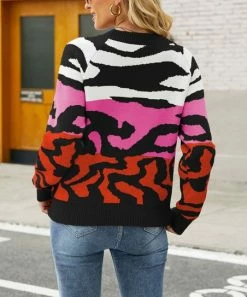 Best reviews of 👍 Z Avenue Black & Hot Pink Abstract Color Block Long-Sleeve Sweater - 👩 Women 💯