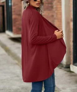 Hot Sale ❤️ Z Avenue Wine Hi-Low Open Cardigan - 👩 Women & Juniors 🎉 11 Hot Sale ❤️ Z Avenue Wine Hi-Low Open Cardigan - 👩 Women & Juniors 🎉 -Z Avenue Shop zu108541357 alt 4 tm1661883259