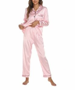 Cheapest π Z Avenue Pink & White Stripe Button-Up Pajama Set - π© Women β