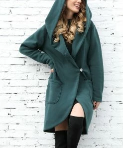 Brand new π₯ Z Avenue Dark Green Hooded Tulip Jacket - π© Women & Plus π