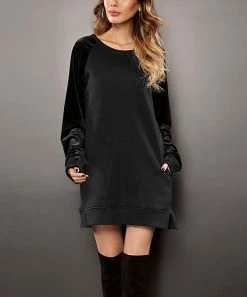 Promo ๐ Z Avenue Black Velvet-Sleeve Raglan Sweatshirt - ๐ฉ Women โ๏ธ 10 Promo ๐ Z Avenue Black Velvet-Sleeve Raglan Sweatshirt - ๐ฉ Women โ๏ธ -Z Avenue Shop zu61979243 alt 3 tm1541180668