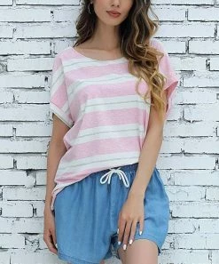Brand new π Z Avenue Pink & White Stripe Hi-Low Tunic - π© Women β