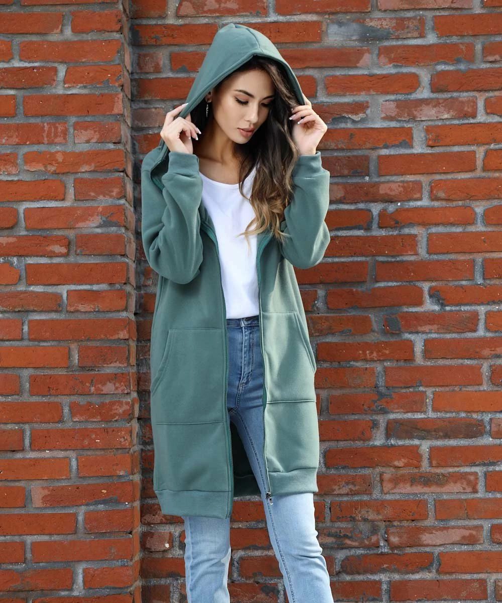 Discount ๐ Z Avenue Silver Pine Oversize Zip-Up Hoodie - ๐ฉ Women ๐ 4 Discount ๐ Z Avenue Silver Pine Oversize Zip-Up Hoodie - ๐ฉ Women ๐ - Image 2