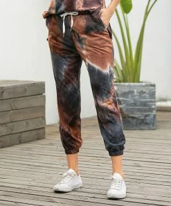 Promo π Z Avenue Brown & Gray Tie-Dye Joggers - π© Women & Plus β