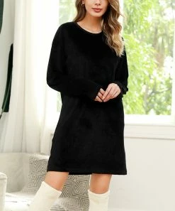 Top 10 π Z Avenue Black Side-Pocket Sweater π Dress - π© Women π