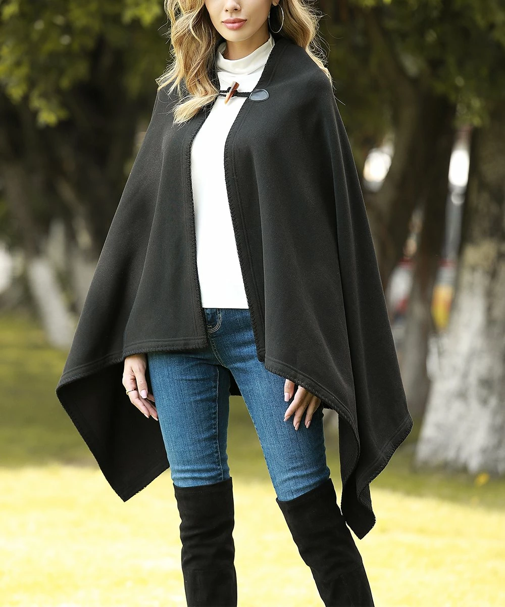 Deals ๐ฏ Z Avenue Black Toggle-Button Cape - Juniors โญ 3 Deals ๐ฏ Z Avenue Black Toggle-Button Cape - Juniors โญ