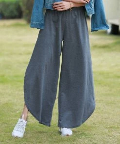 Brand new π€© Z Avenue Gray Slit Palazzo Pants - Plus π