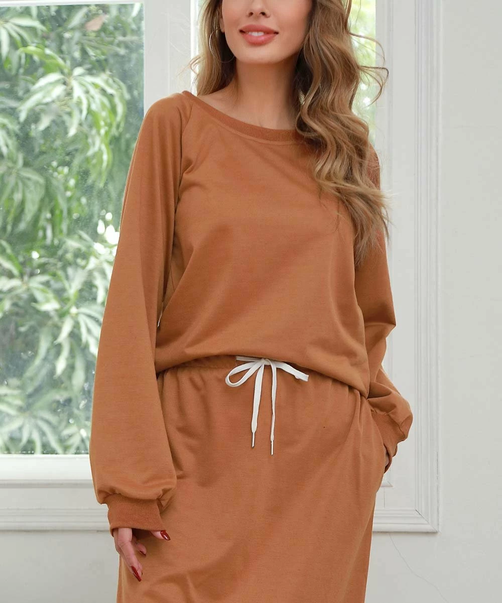 Deals β Z Avenue Gold Scoop-Neck Pullover - π© Women & Plus π₯°