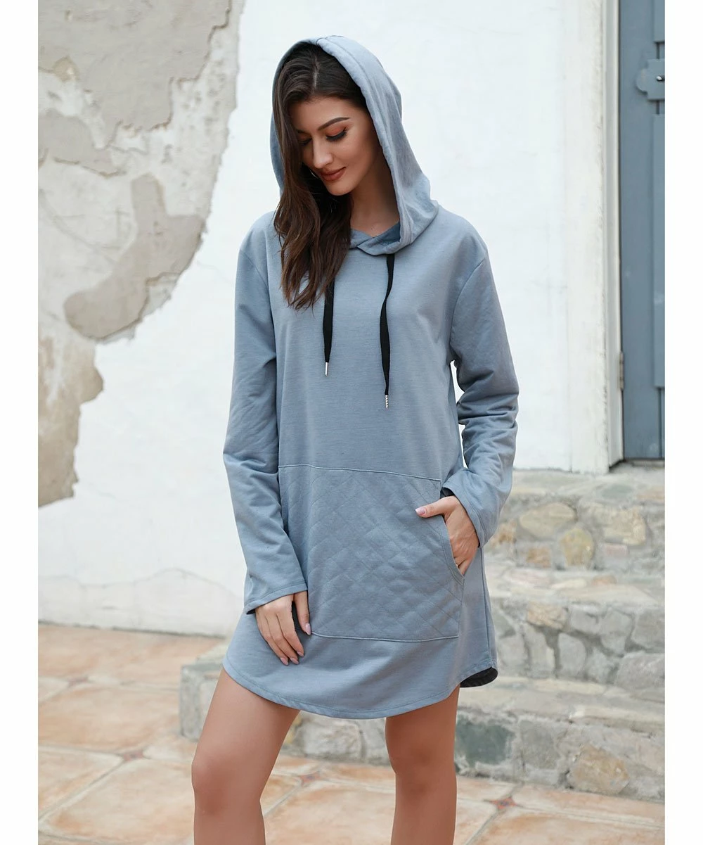 Discount β Z Avenue Slate Blue Hooded Sweatshirt π Dress - π© Women & Plus β - Image 4