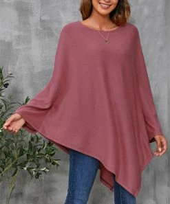 Top 10 🔥 Z Avenue Pink Handkerchief-Hem Cape-Sleeve Top - Plus 👍