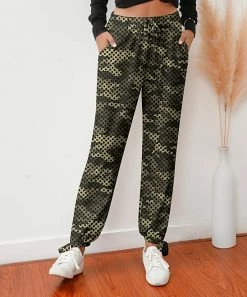 Budget π― Z Avenue Amy Green Camo Pocket Ankle-Tie Joggers - π© Women π€©