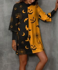 Best Sale π Z Avenue Black & Orange Pumpkin & Bats Drop-Shoulder Scoop Neck Tee - π© Women π