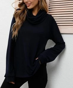 Top 10 β€οΈ Z Avenue Navy Cowl Neck Tunic - π© Women & Plus β€οΈ