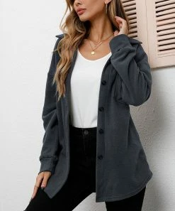 Buy 💯 Z Avenue Blue Button-Up Jacket - 👩 Women 👏