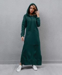 Best reviews of π Z Avenue Emerald Kangaroo-Pocket Hooded Maxi π Dress - π© Women & Plus β